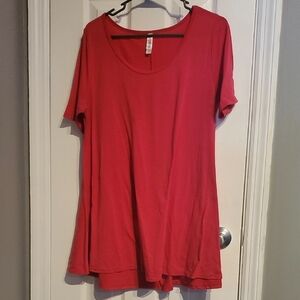 LuLaRoe Cherry Red Short Sleeve Top